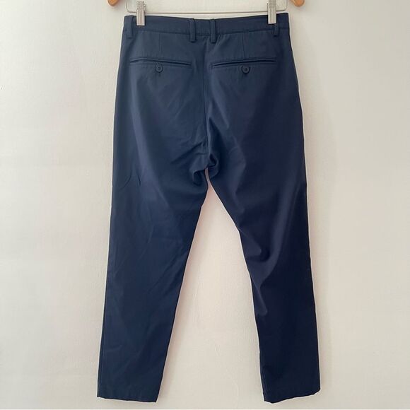 Theory Pants Flex Flat Front Performance Chino Pants Navy Blue Size 30 - Picture 2 of 9